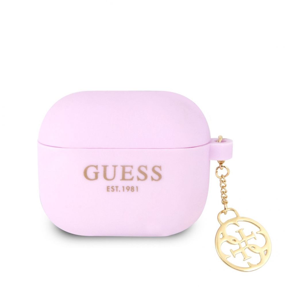 Korpus kõrvaklappidele Guess Apple Airpods 3 Charms Silicone Case Purple
