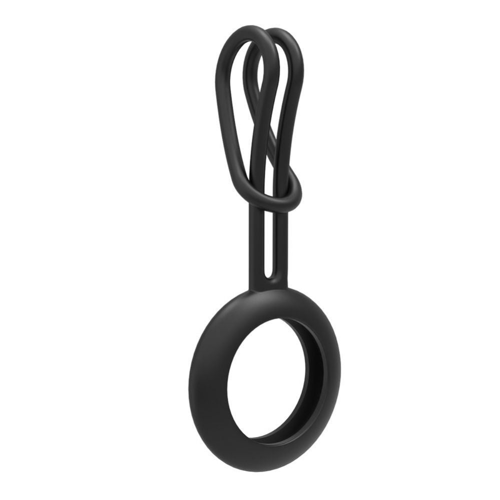 Smart tag accessories iLike  AirTag Silicone Keychain Loop Case Black