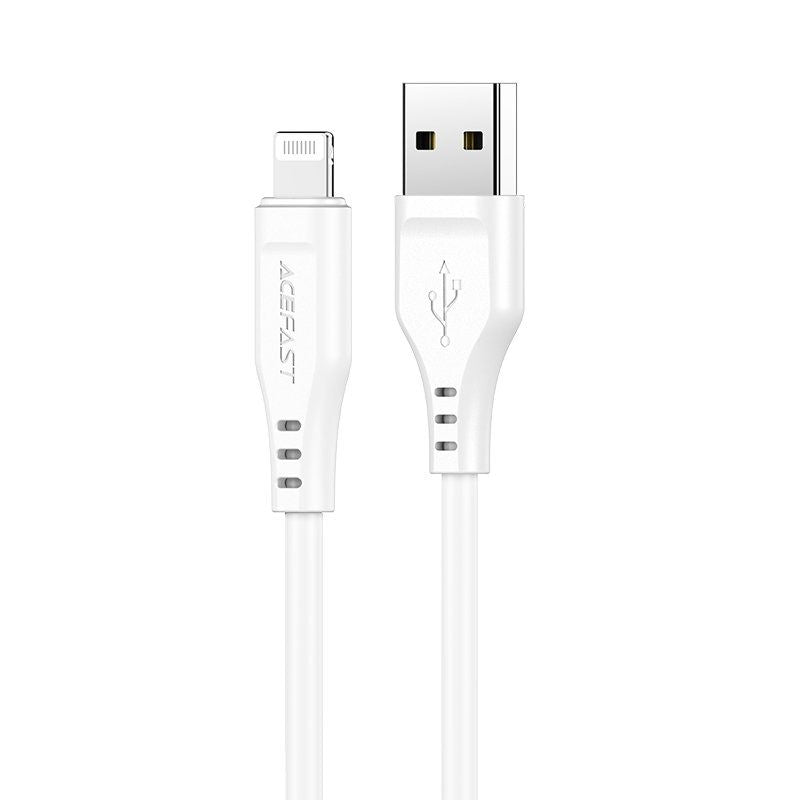 Kaabel Acefast Apple Lightning to USB 1.2m 2.4A MFI Cable White