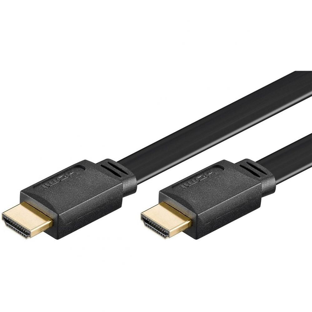 Кабель Goobay - High Speed HDMI flat-cable with Ethernet 1 m Black