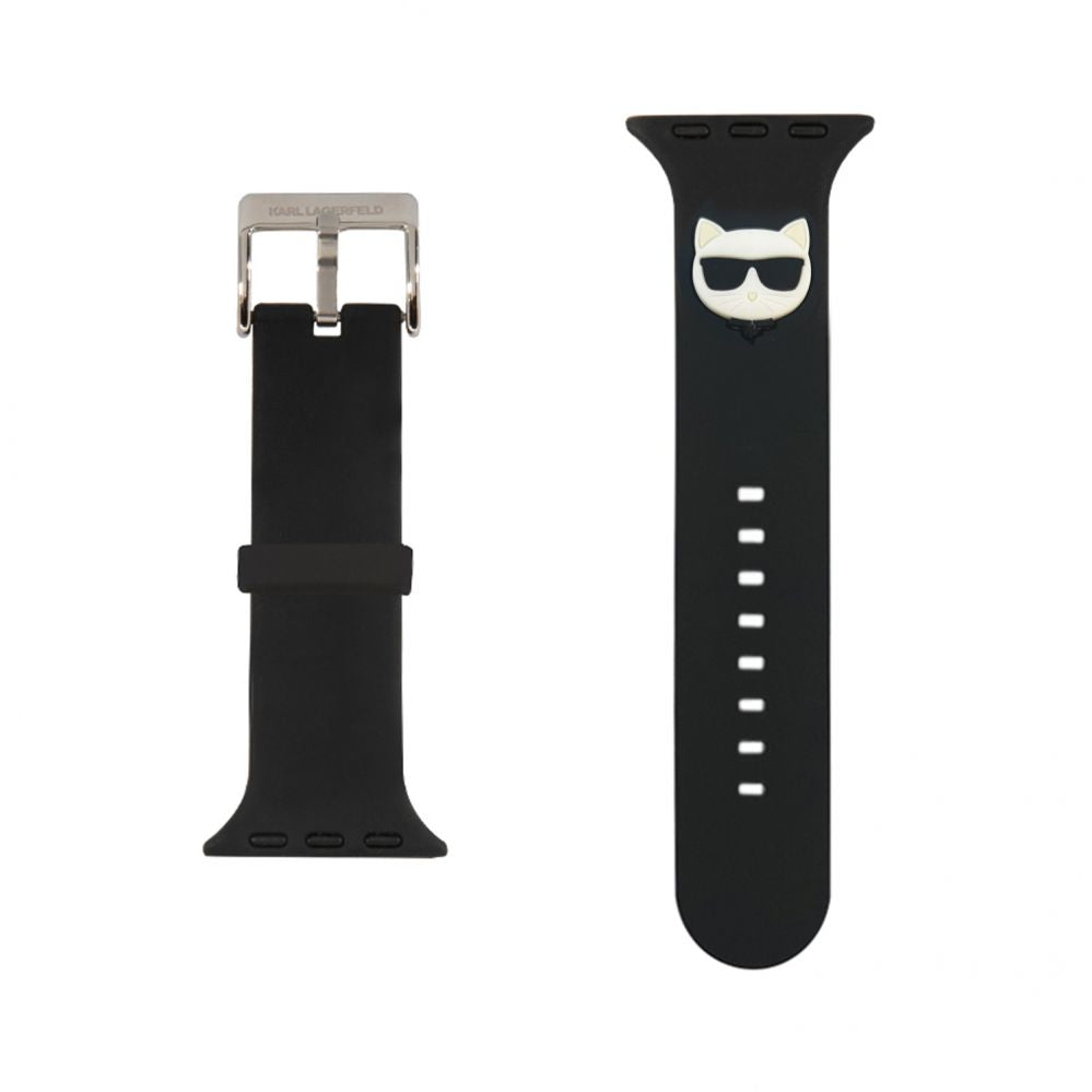 Strap Karl Lagerfeld Apple Watch 38/40/41mm Choupette Head Watch Strap Black