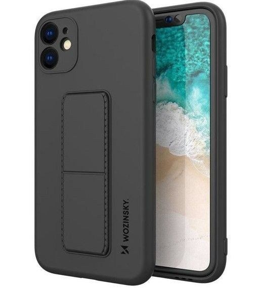 Tagakaaned Wozinsky Apple Kickstand Case flexible silicone iPhone 11 Black