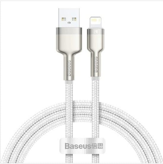 Kaabel Baseus  Cable Cafule Metal USB - Lightning 1,0 m 2,4A White