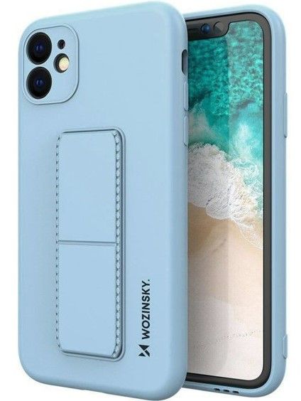 Tagakaaned iLike Samsung Galaxy A22 5G Kickstand Case Silicone Stand Cover Light Blue