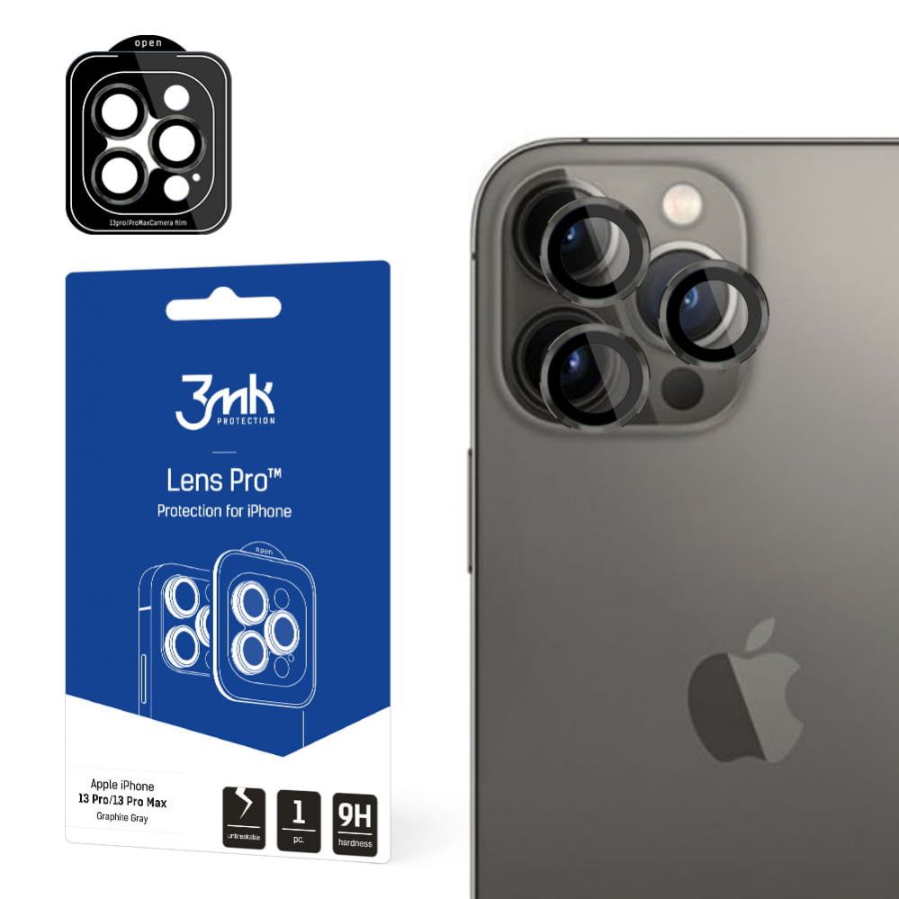 Kaitseklaasid 3MK - iPhone 13 Pro/13 Pro Max -  Lens Protection Pro Graphite Grey