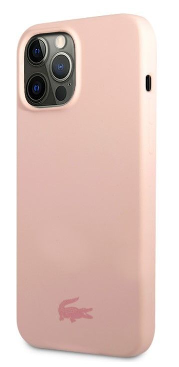 Чехол на заднюю панель Lacoste Apple iPhone 13 Pro Liquid Silicone Glossy Printing Logo Case Pink
