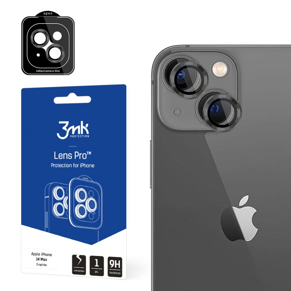 Kaitseklaasid 3MK  iPhone 14 Max - Lens Protection Pro Graphite