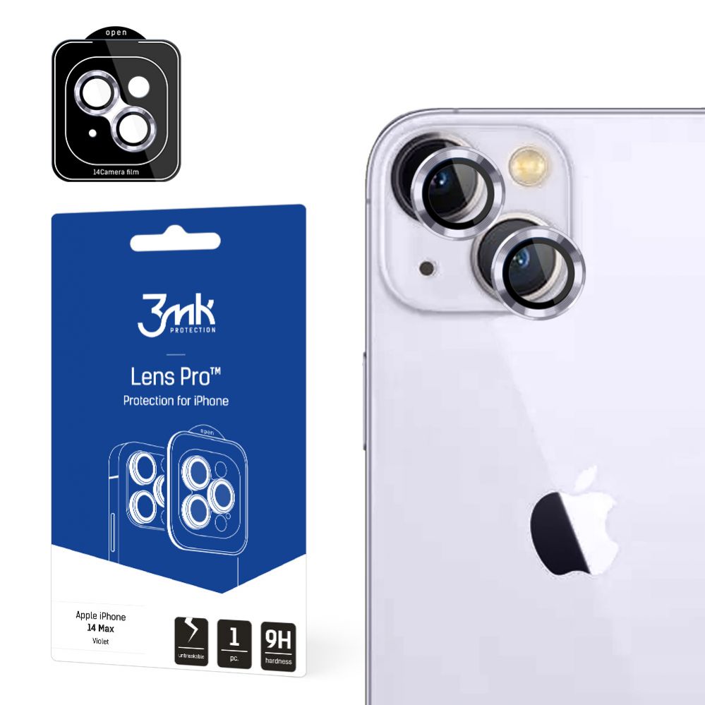 Protective glass 3MK  iPhone 14 Max - Lens Protection Pro Violet