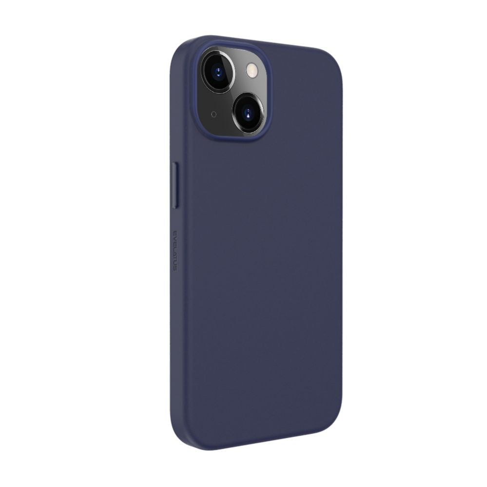Чехол на заднюю панель Evelatus Apple iPhone 14 Genuine Leather Case with MagSafe Blue
