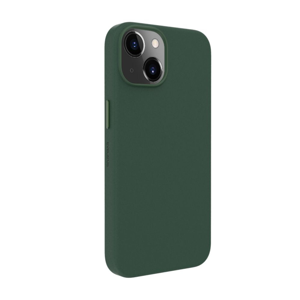 Tagakaaned Evelatus Apple iPhone 14 Genuine Leather Case with MagSafe Dark Green