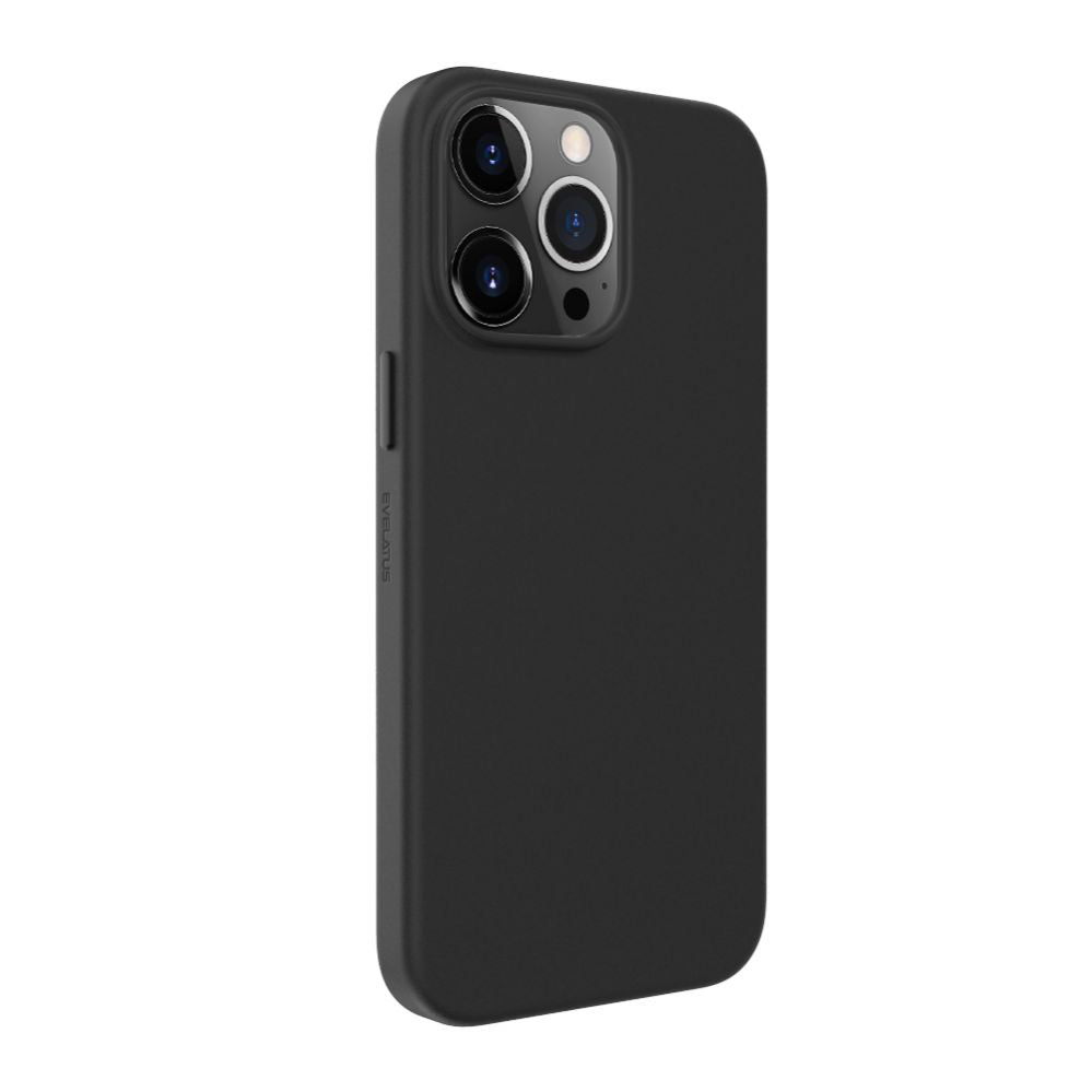Back panel cover Evelatus Apple iPhone 14 Pro Max Genuine Leather case with MagSafe Black