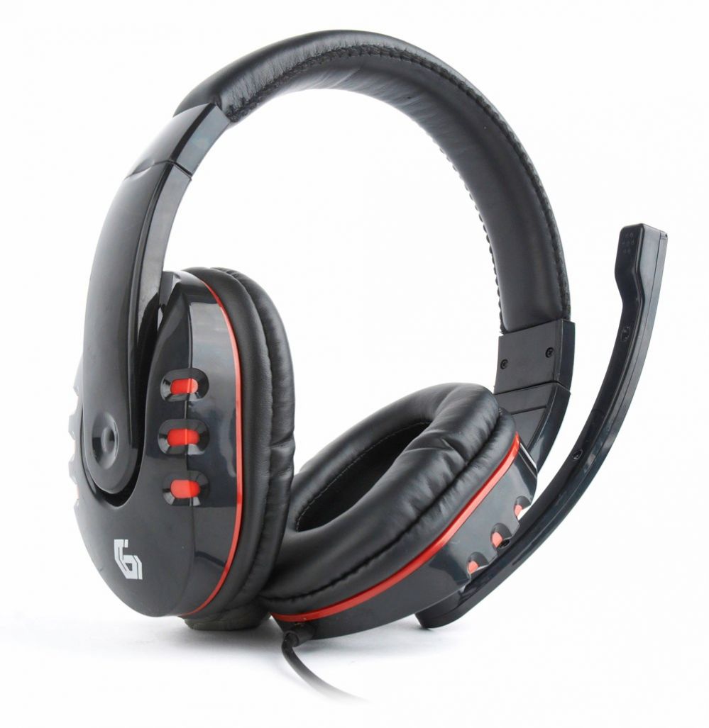 Wireless headphones Gembird  Glossy Black, Gaming headset with volume control, Built-in microphone, 3.5 mm