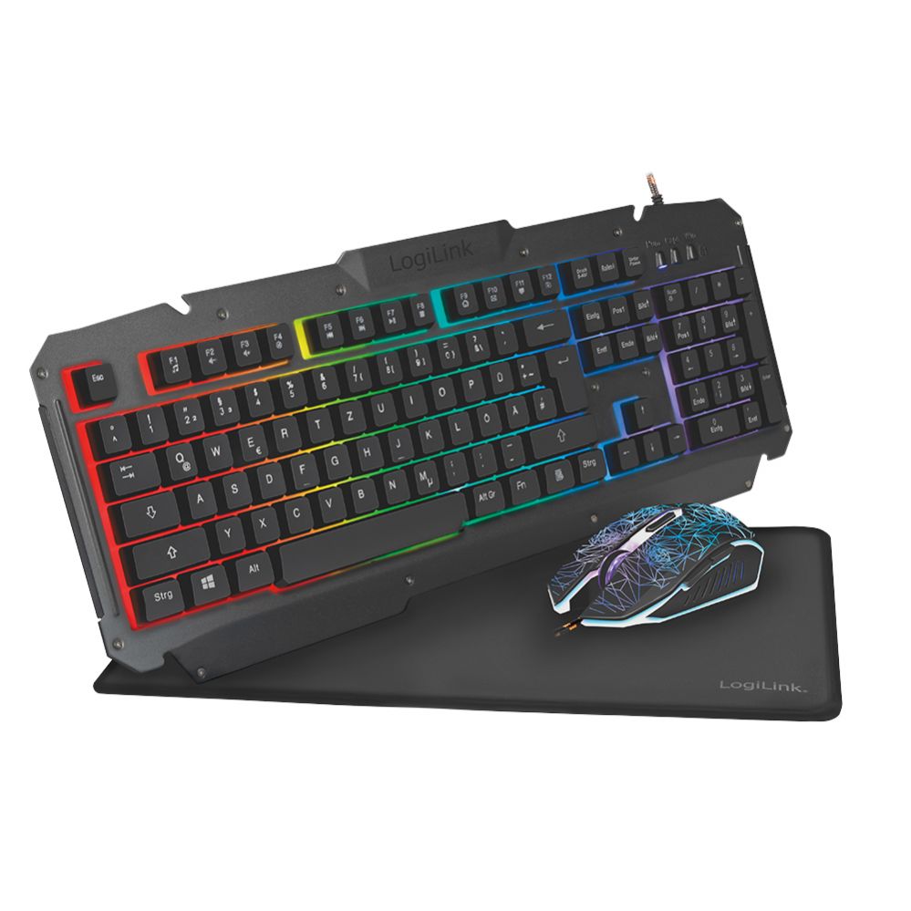 Компьютерная клавиатура Logilink  ID0185 Keyboard, Mouse and Pad Set, Mouse included, DE