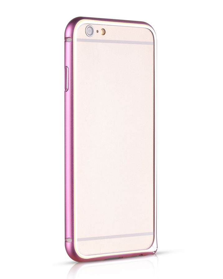 Back panel cover Apple  Apple iPhone 6 / 6S  Blade Series Hippocampal Buckle Metal Bumper HI-T025 Pink