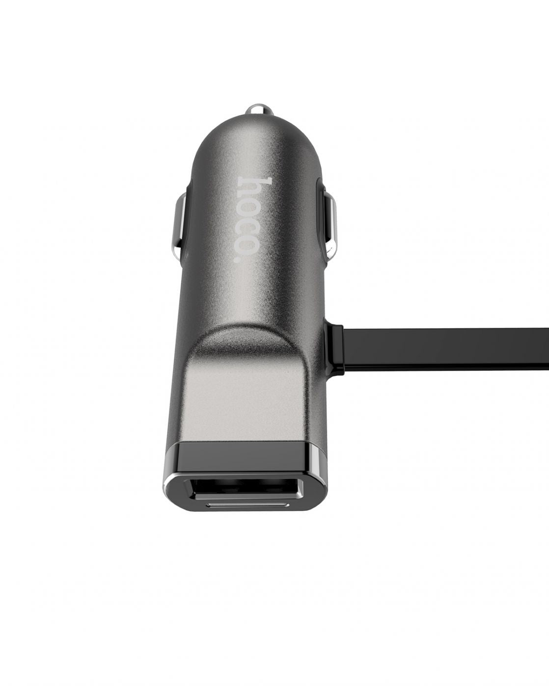 Авто зарядка Hoco Universal UCL01 Multifunction apple+micro usb Gray