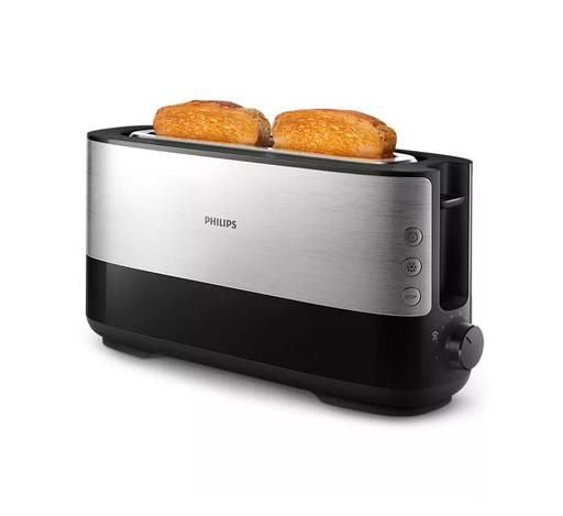 Röster Philips  Toaster HD2692/90 Viva Collection Power 950 W, Number of slots 2, Housing material  Metal/Plastic, Black