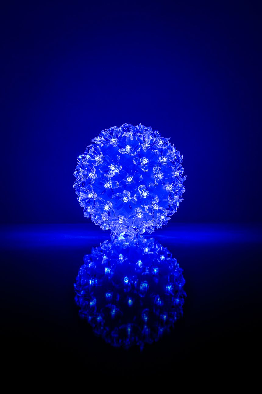 Освещение N/A  Bumba ar puķēm RS-214 80LED D-13cm Blue