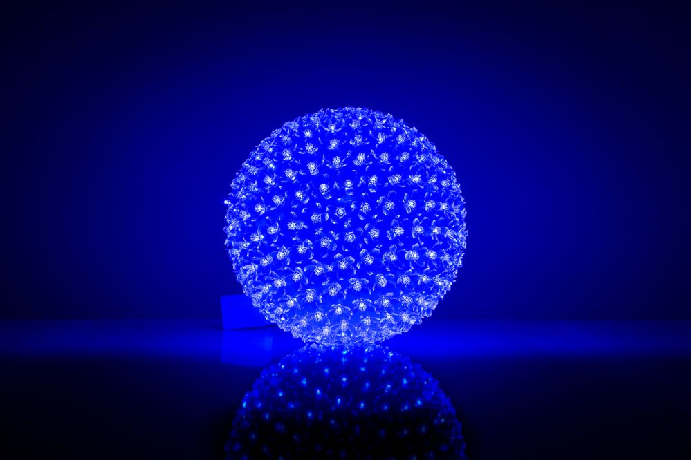 Valgustid iLike N/A Bumba ar puķēm 466 300LED D-25cm Blue