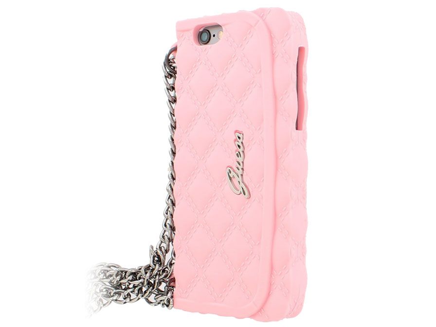 Back panel cover Apple  Quilted Clutch Silicon Case for Iphone 6 Pink