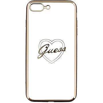 Back panel cover Guess Apple iPhone 7 Plus / 8 Plus Apple Heart TPU Case Gold