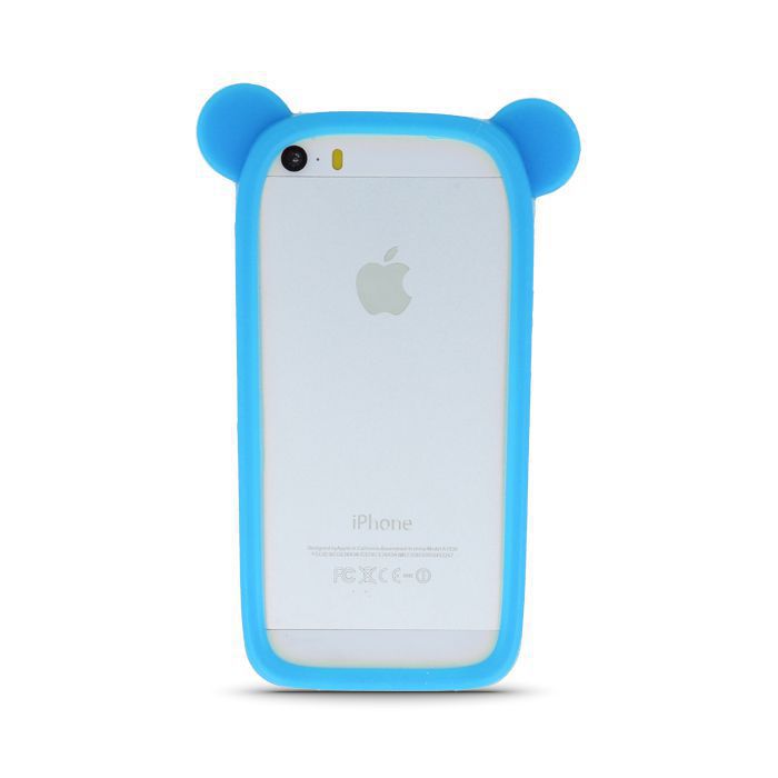 Case universal GreenGo Universal bumper L (10cm) Ears Blue
