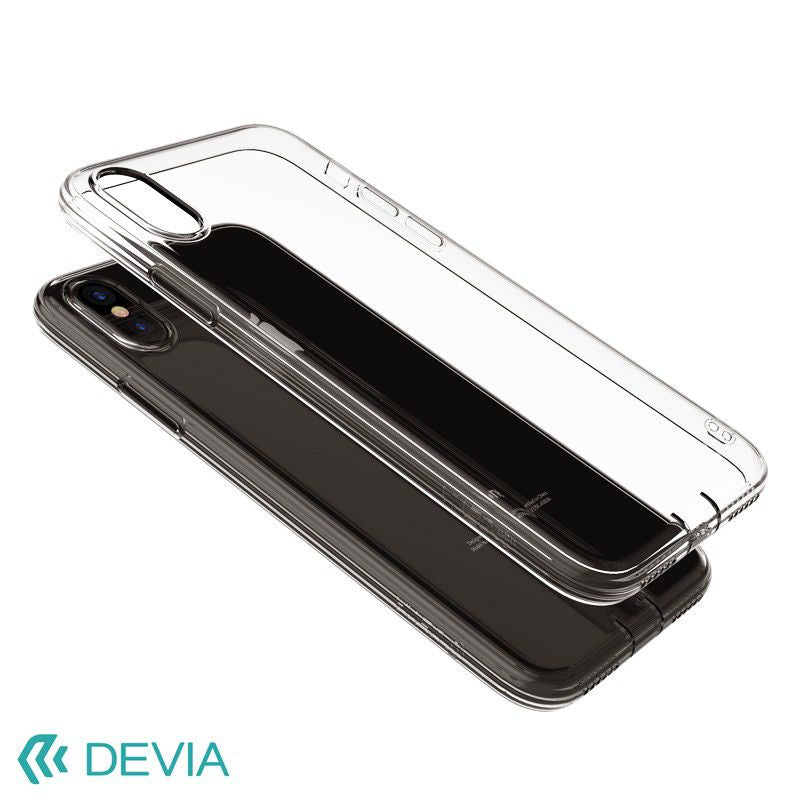 Чехол на заднюю панель Devia Apple iPhone X Shockproof soft case Clear tea