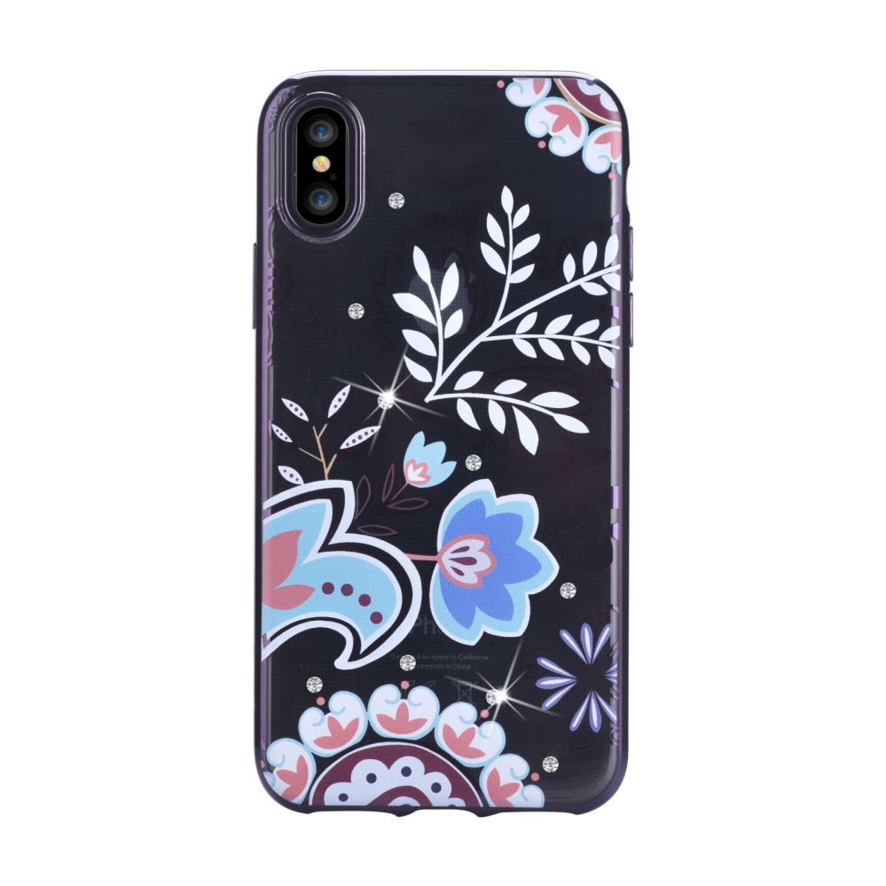 Чехол на заднюю панель Devia Apple iPhone X Crystal Bloosom case Black