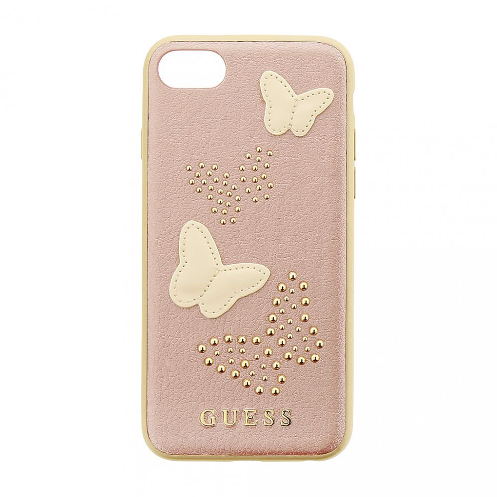 Back panel cover Guess Apple iPhone 7 / 8 Studs and Sparkle Rose Gold