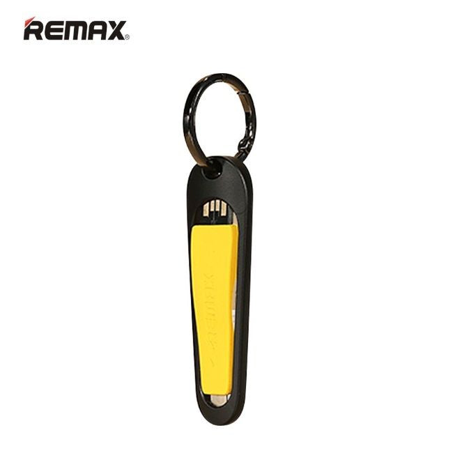 Cable Remax  Mini Atslēgu piekariņš Lightning uz USB Black Yellow