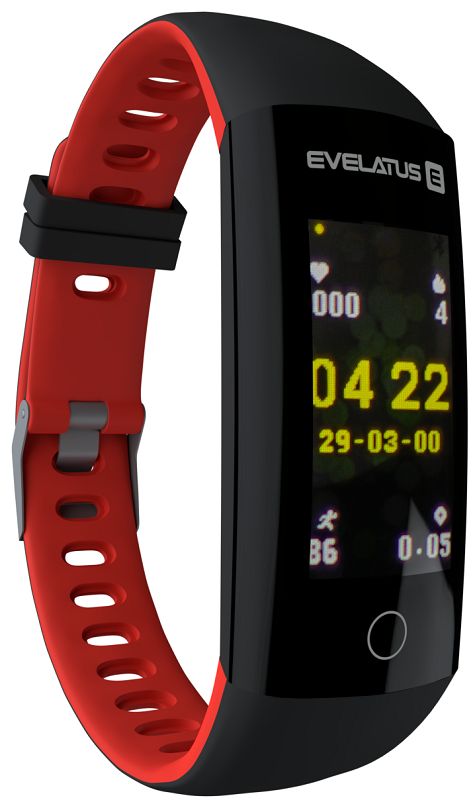 Fitness bracelet Evelatus  Fitness Tracker EFT02 Black Red