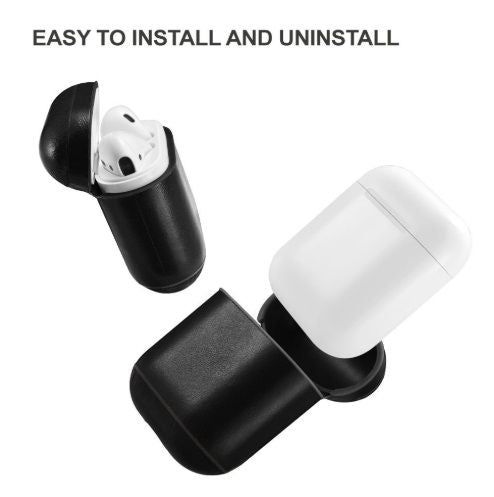 Tagakaaned Evelatus Apple Airpods Leather Protective Case Black