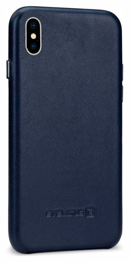 Tagakaaned Evelatus - Leather case for Apple iPhone X Dark Blue