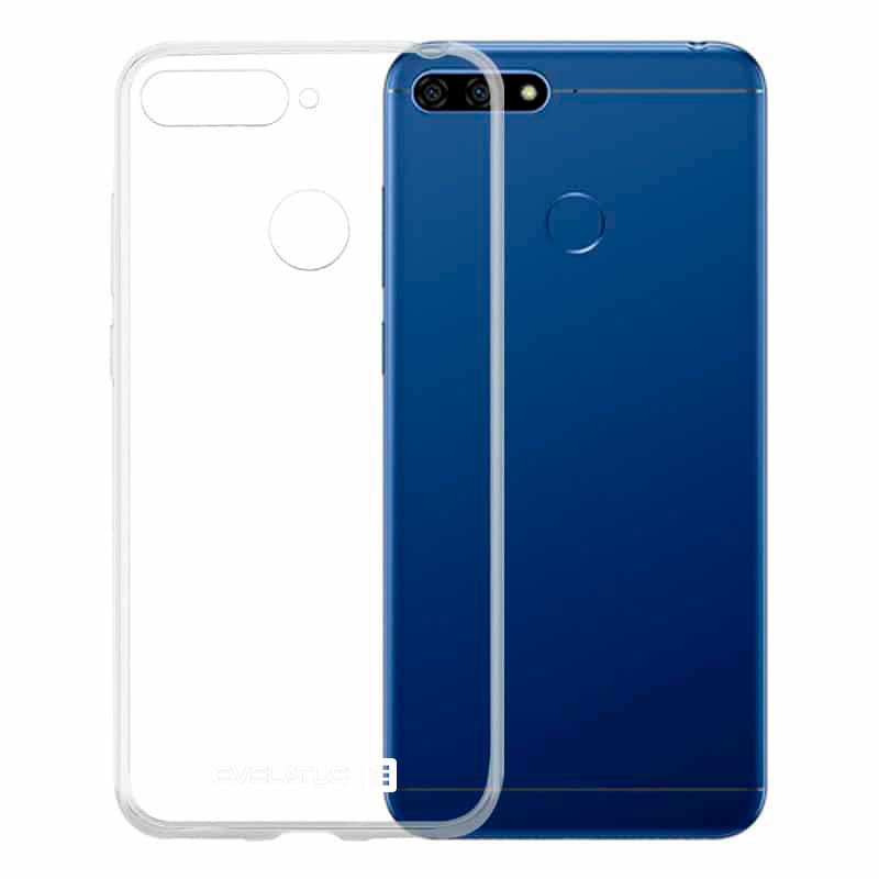 Back panel cover Evelatus Huawei Y6 2018 Clear Silicone Case 1.5mm TPU Transparent