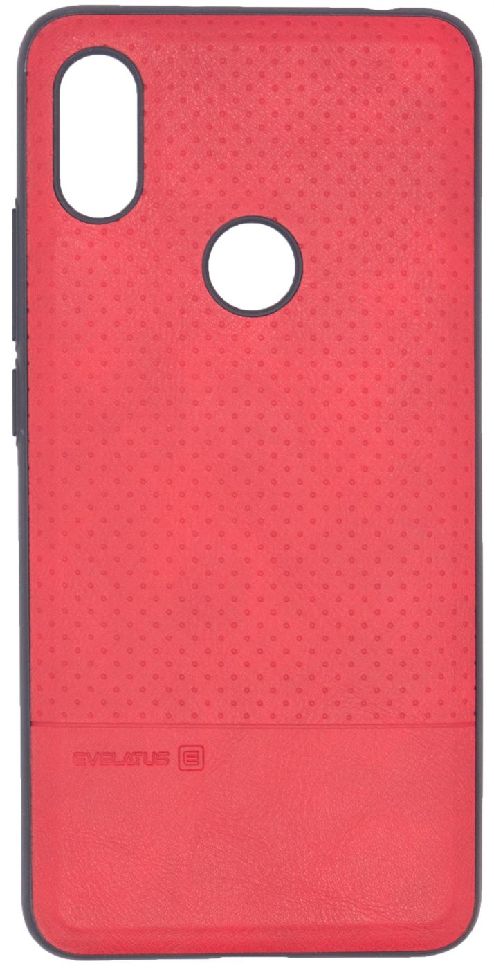 Back panel cover Evelatus Xiaomi Redmi S2 TPU case 1 with metal plate (possible to use with magnet car holder) Red
