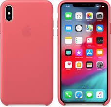 Чехол на заднюю панель Apple  iPhone XS Max Leather Case MTEX2ZM/A Peony Pink