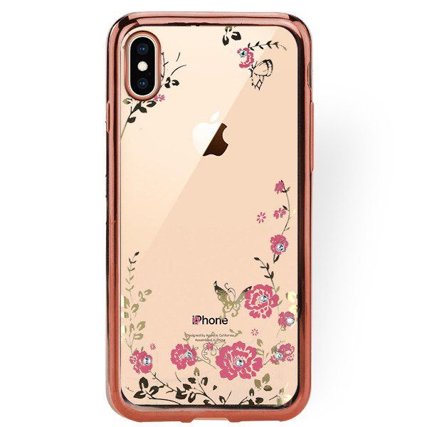 Tagakaaned GreenGo Apple Iphone XS MAX Back Case Flower Rose Gold
