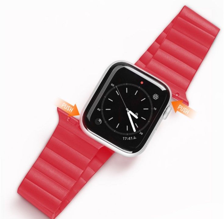 Rihm Dux Ducis  Magnetic Strap Watch Strap 7/6/5/4/3/2 / SE (41/40 / 38mm) Magnetic Band Red
