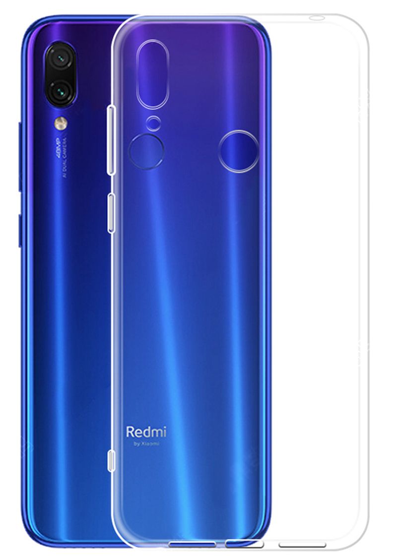 Back panel cover Evelatus Xiaomi Redmi Note 7 Clear Silicone Case 1.5mm TPU Transparent