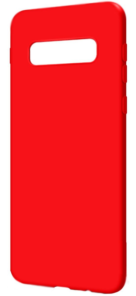Back panel cover Evelatus Samsung Galaxy S10 Premium Soft Touch Silicone Case Red