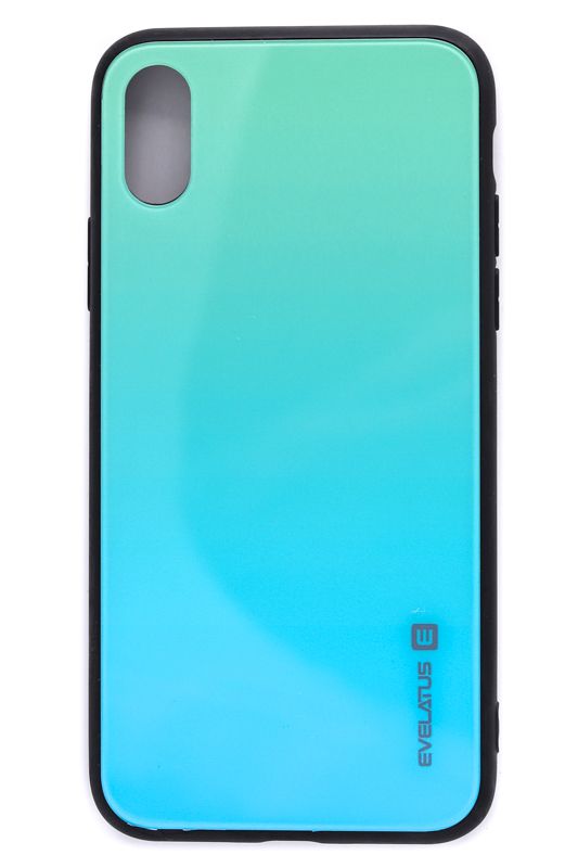 Чехол на заднюю панель Evelatus Apple iPhone X/Xs Gradient Glass Case 6 Lagoon