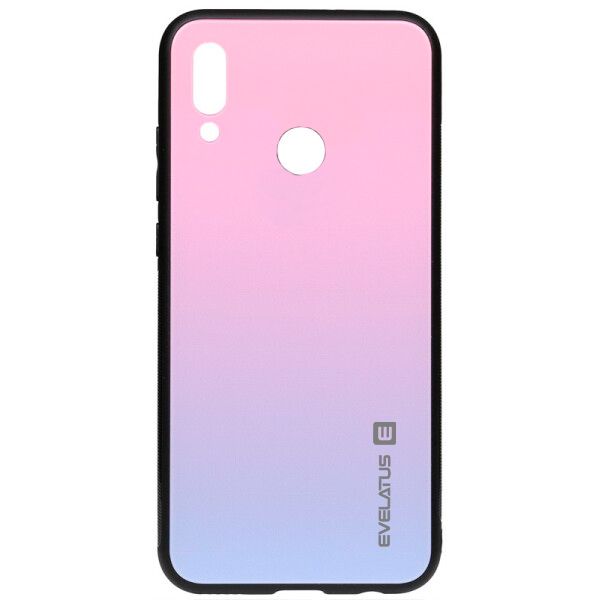 Чехол на заднюю панель Evelatus Huawei Y7 2019 Gradient Glass Case 2 Bubble Gum