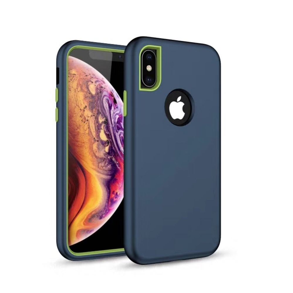 Чехол на заднюю панель iLike Xiaomi Redmi Note 7 Defender Solid 3in1 Case Navy Blue