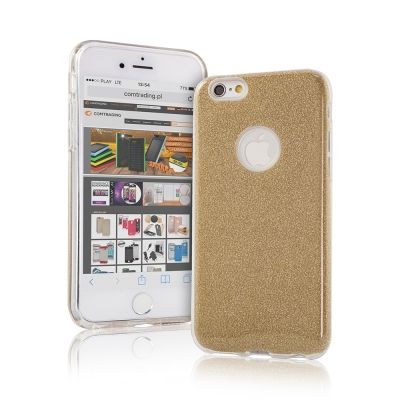 Back panel cover iLike Apple iPhone X / iPhone XS Glitter 3 in 1 Back Case Gold