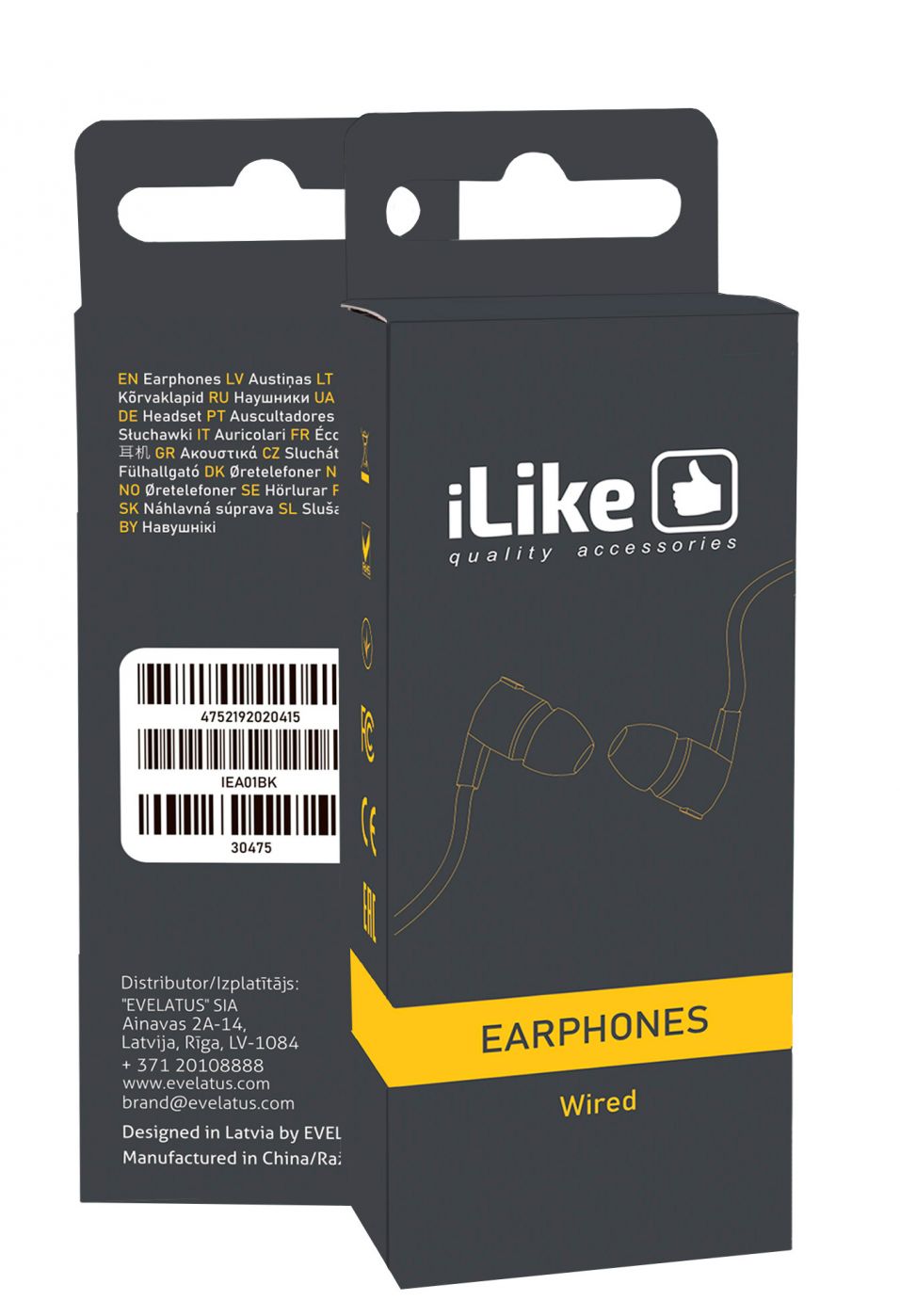 Проводные наушники iLike - iLike Earphones IEA01BK  3.5mm Black
