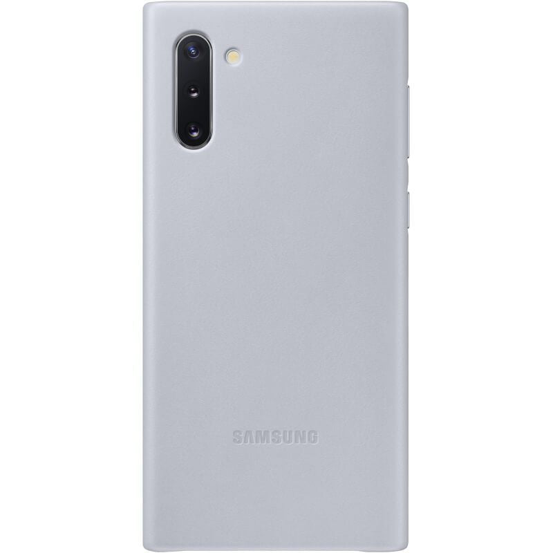 Back panel cover Samsung  Galaxy Note 10 Leather Cover Gray