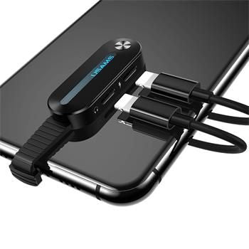 Üleminek USAMS  Lightning Dual Adapter with LED Light SJ357 Black