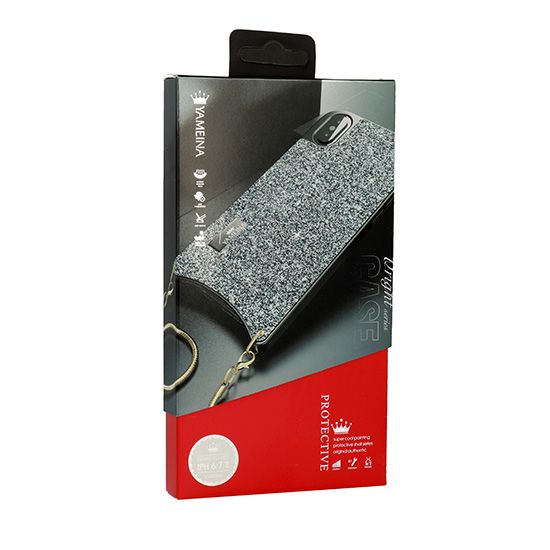 Back panel cover Yameina Apple iPhone XS MAX Shiny Case BAG Black