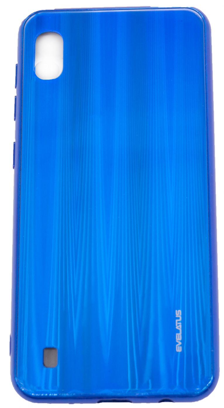Back panel cover Evelatus Samsung Galaxy A10 Water Ripple Full Color Electroplating Tempered Glass Blue