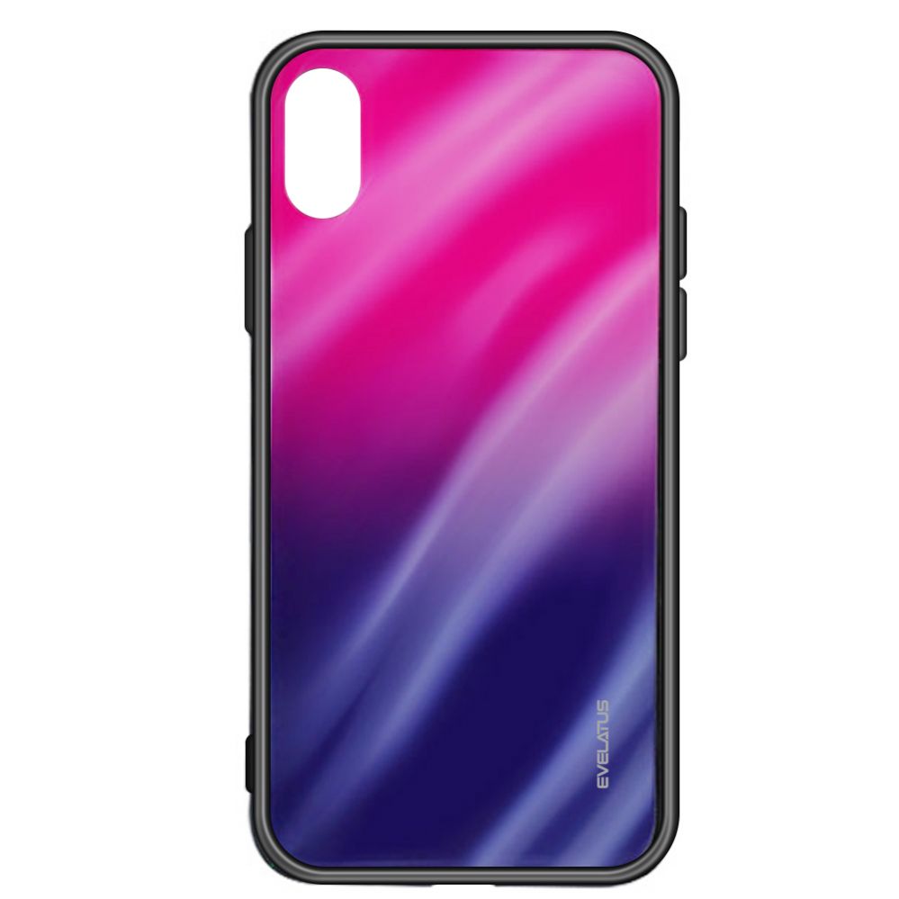 Tagakaaned Evelatus Samsung Galaxy A70 Water Ripple Gradient Color Anti-Explosion Tempered Glass Case Gradient Pink-Purple