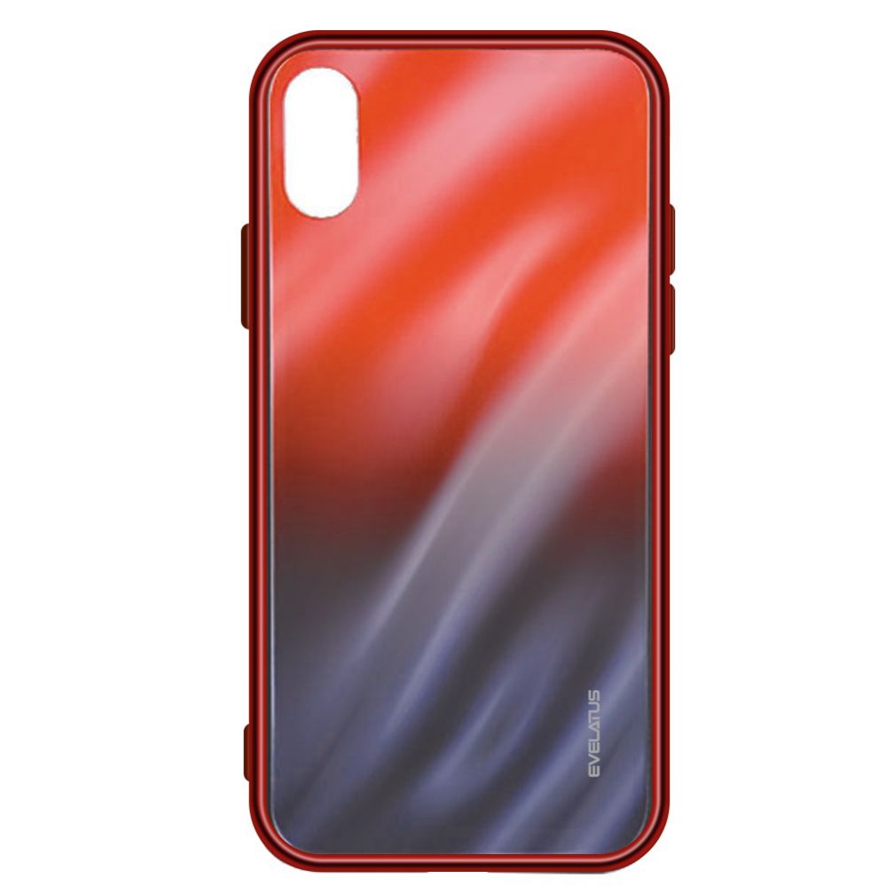 Чехол на заднюю панель Evelatus Samsung Galaxy A70 Water Ripple Gradient Color Anti-Explosion Tempered Glass Case Gradient Red-Black